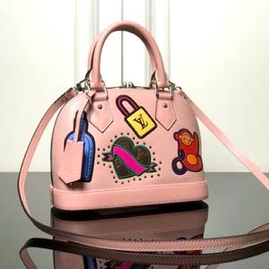 Louis Vuitton limited edition baby pink Epi small Alma Bag